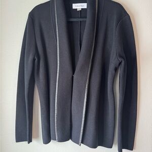 Calvin Klein Black Open-Front Cardigan